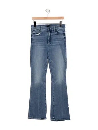 Pre-owned Mother High-rise Flared Jeans In Blue