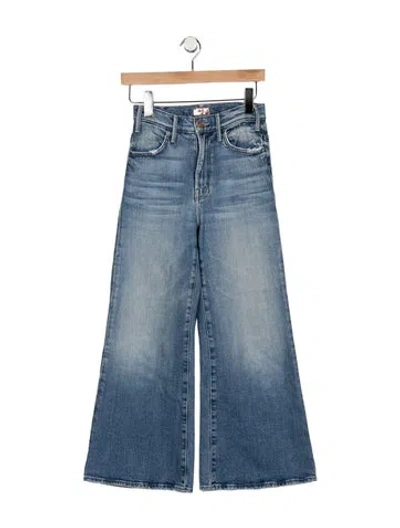 Pre-owned Mother High-rise Flared Jeans In Blue