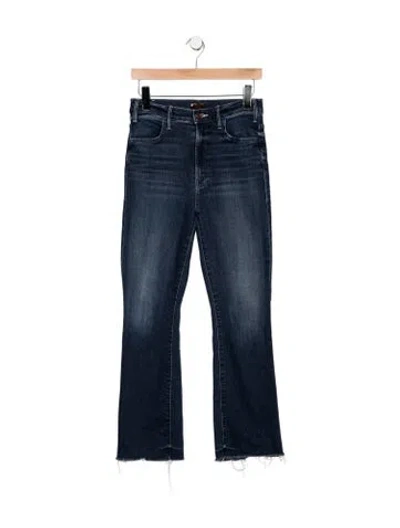 Pre-owned Mother High-rise Flared Jeans In Blue