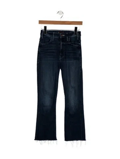 Pre-owned Mother High-rise Flared Jeans In Blue