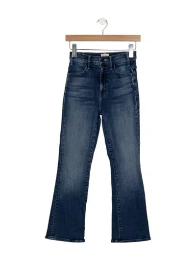 Pre-owned Mother High-rise Flared Jeans In Blue