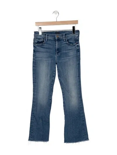 Pre-owned Mother High-rise Flared Jeans In Blue