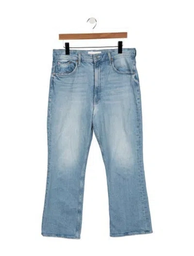 Pre-owned Mother High-rise Flared Jeans In Blue