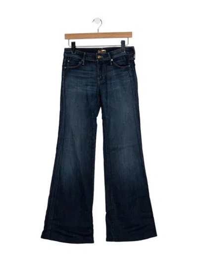Pre-owned Mother High-rise Flared Jeans In Blue
