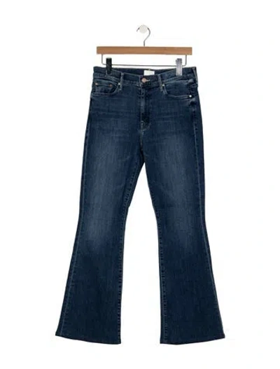 Pre-owned Mother High-rise Flared Jeans In Blue