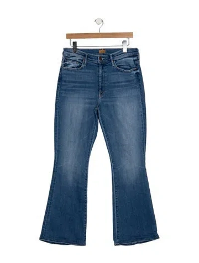 Pre-owned Mother High-rise Flared Jeans In Blue