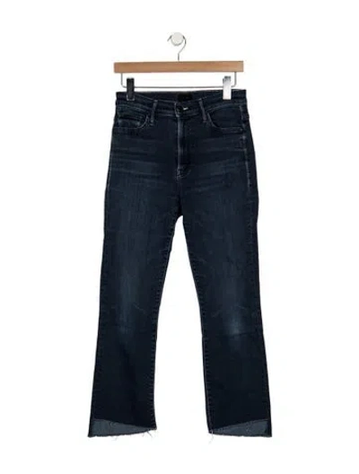 Pre-owned Mother High-rise Flared Jeans In Blue