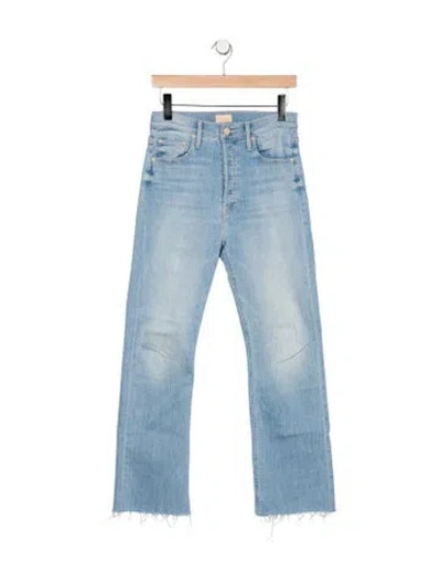 Pre-owned Mother High-rise Flared Jeans In Blue