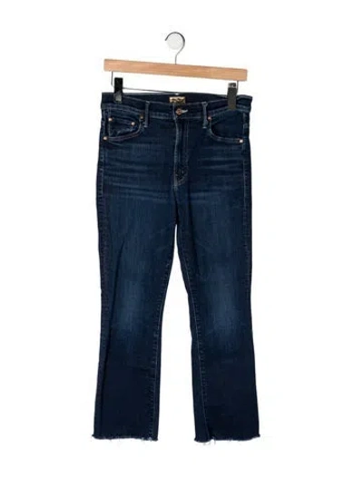 Pre-owned Mother High-rise Flared Jeans In Blue