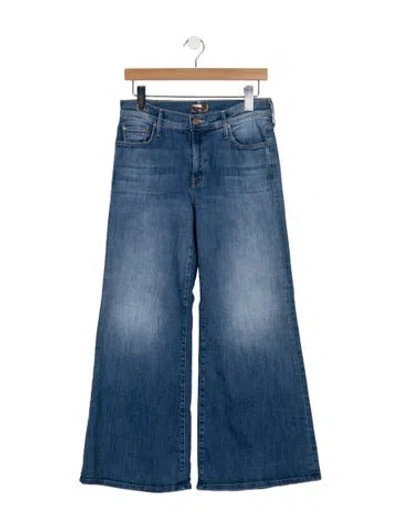 Pre-owned Mother High-rise Flared Jeans In Blue