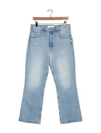 Pre-owned Mother High-rise Flared Jeans In Blue