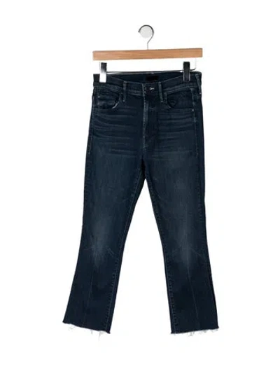 Pre-owned Mother High-rise Flared Jeans In Blue