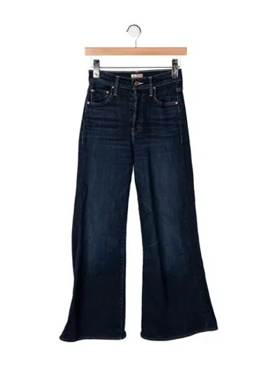 Pre-owned Mother High-rise Flared Jeans In Blue