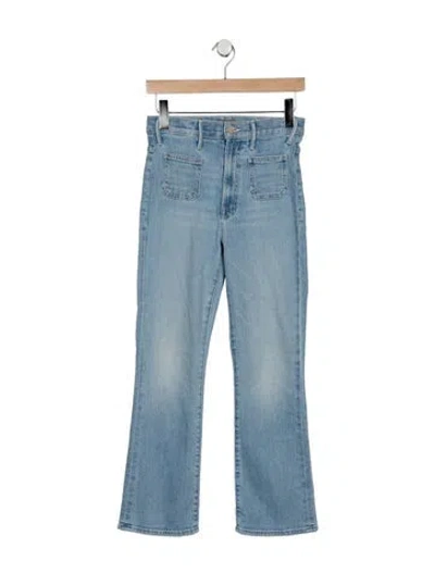 Pre-owned Mother High-rise Flared Jeans In Blue