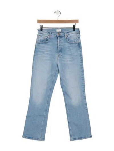 Pre-owned Mother High-rise Flared Jeans In Blue