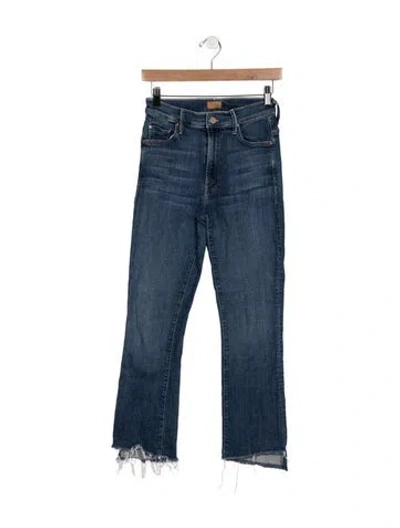 Pre-owned Mother High-rise Flared Jeans In Blue