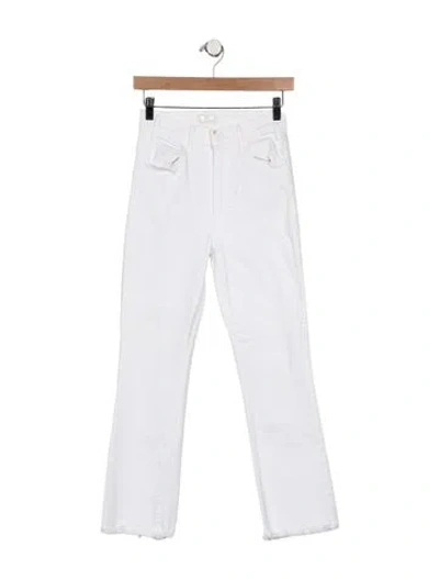Pre-owned Mother High-rise Flared Jeans In Blue