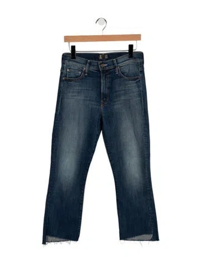 Pre-owned Mother High-rise Flared Jeans In Blue