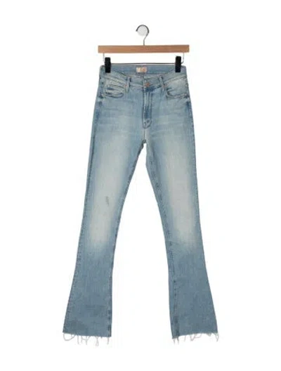 Pre-owned Mother High-rise Flared Jeans In Blue