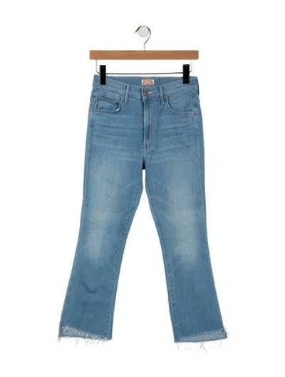 Pre-owned Mother High-rise Flared Jeans In Blue
