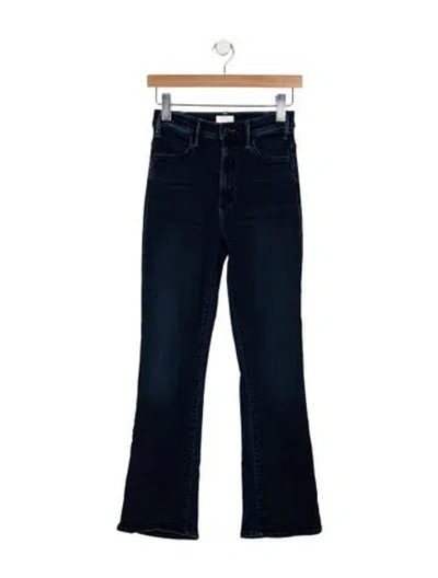 Pre-owned Mother High-rise Flared Jeans In Blue