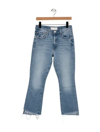 Pre-owned Mother High-rise Flared Jeans In Blue