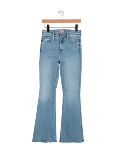 Pre-owned Mother High-rise Flared Jeans In Blue