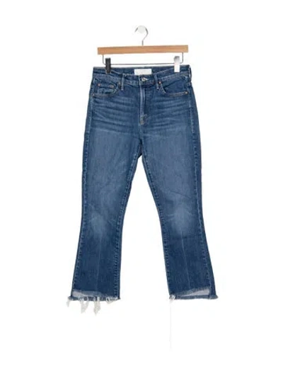Pre-owned Mother High-rise Flared Jeans In Blue