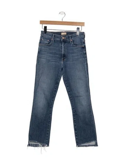 Pre-owned Mother High-rise Flared Jeans In Blue