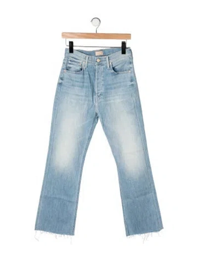 Pre-owned Mother High-rise Flared Jeans In Blue