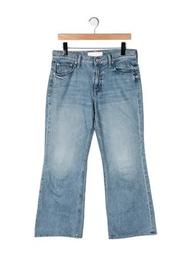 Pre-owned Mother High-rise Flared Jeans In Blue
