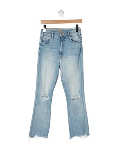 Pre-owned Mother High-rise Flared Jeans In Blue