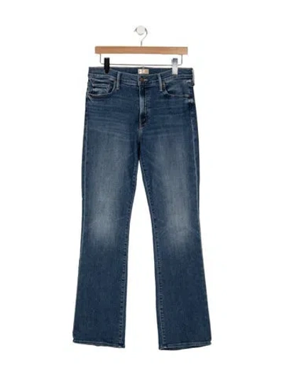 Pre-owned Mother High-rise Flared Jeans In Blue