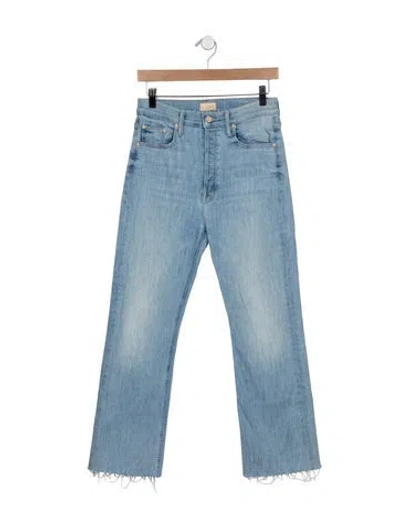 Pre-owned Mother High-rise Flared Jeans In Blue