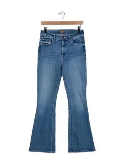 Pre-owned Mother High-rise Flared Jeans In Blue