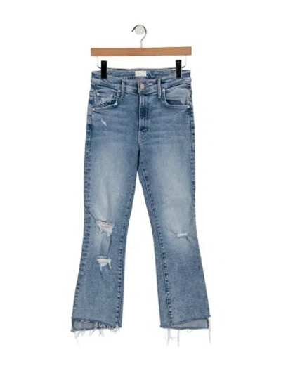 Pre-owned Mother High-rise Flared Jeans In Blue