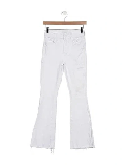 Pre-owned Mother High-rise Flared Jeans In Blue