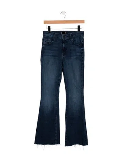 Pre-owned Mother High-rise Flared Jeans In Blue