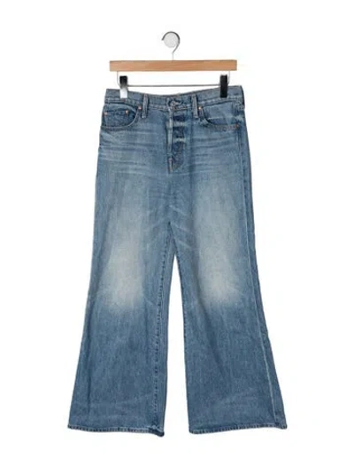 Pre-owned Mother High-rise Flared Jeans In Blue