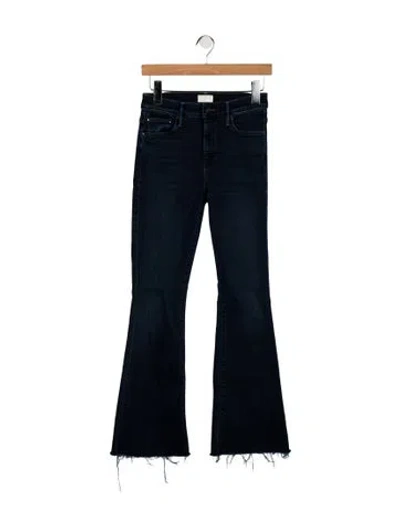 Pre-owned Mother High-rise Flared Jeans In Blue