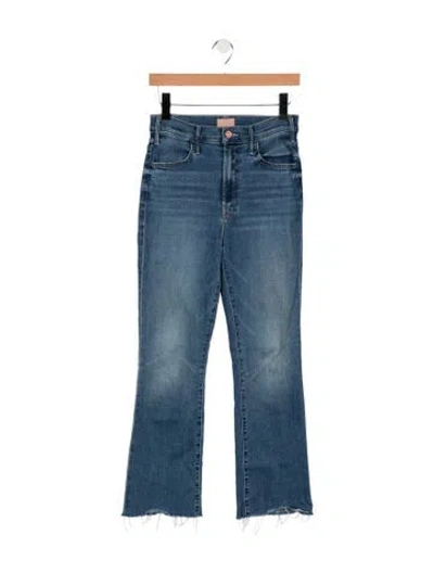Pre-owned Mother High-rise Flared Jeans In Blue