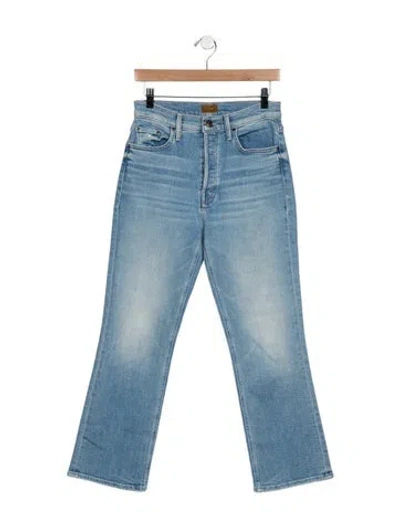Pre-owned Mother High-rise Flared Jeans In Blue