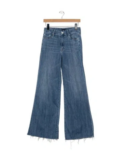 Pre-owned Mother High-rise Flared Jeans In Blue