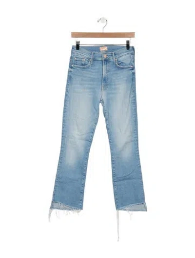 Pre-owned Mother High-rise Flared Jeans In Blue
