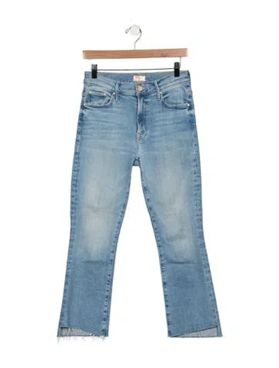 Pre-owned Mother High-rise Flared Jeans In Blue