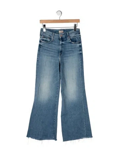 Pre-owned Mother High-rise Flared Jeans In Blue