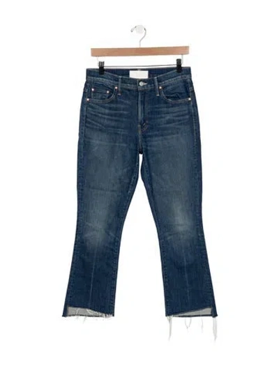 Pre-owned Mother High-rise Flared Jeans In Blue