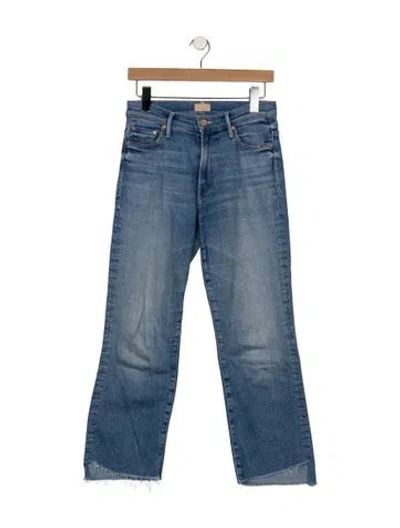 Pre-owned Mother High-rise Flared Jeans In Blue