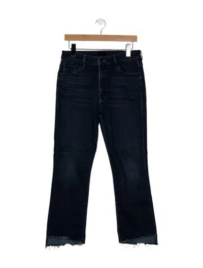 Pre-owned Mother High-rise Flared Jeans In Blue