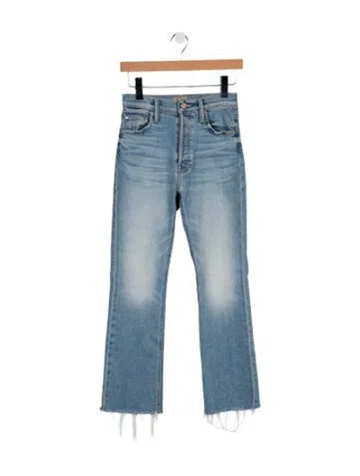 Pre-owned Mother High-rise Flared Jeans In Blue